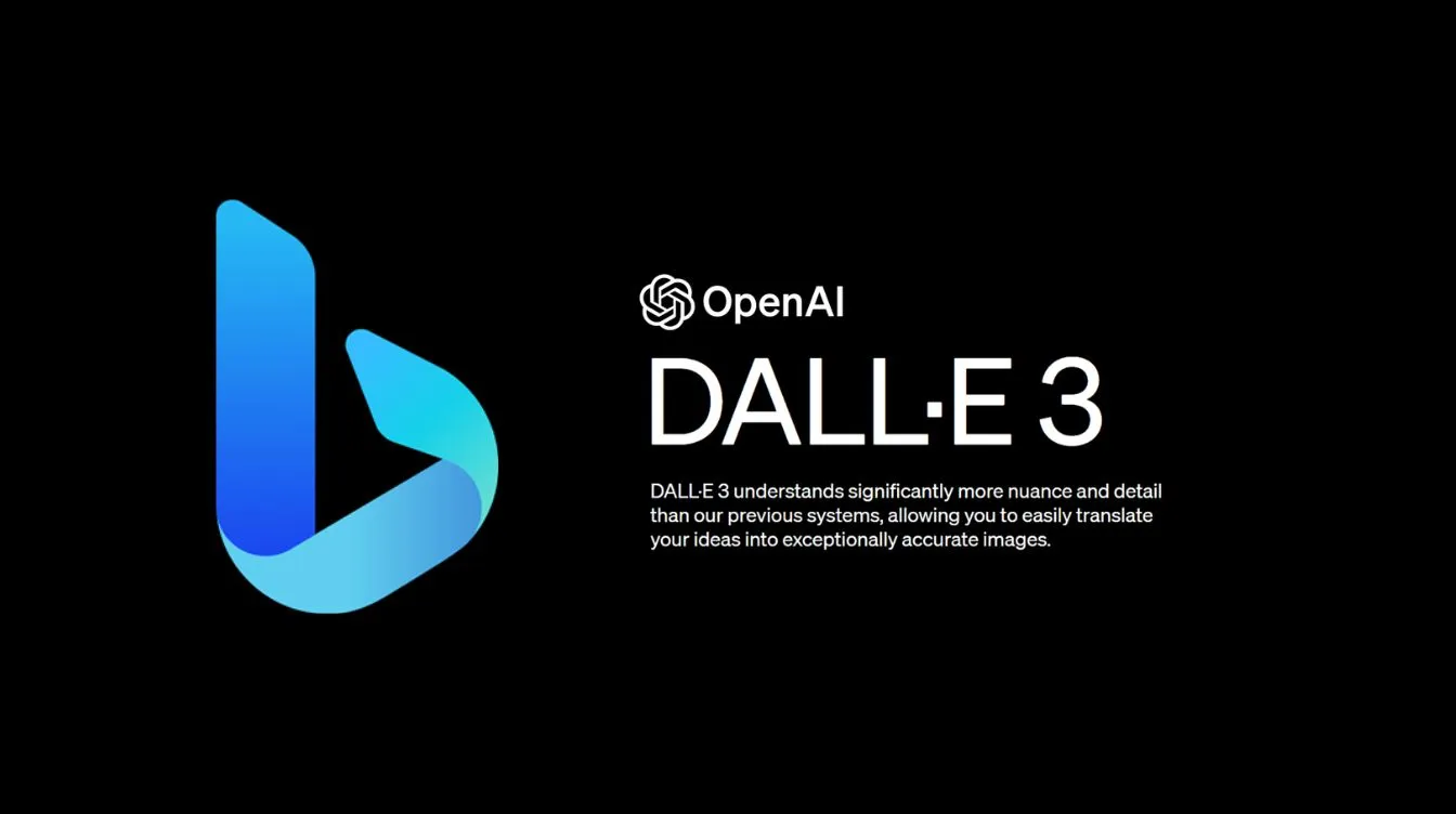 Logo da Microsoft e OpenAI com representação gráfica do DALL-E 3 Grátis