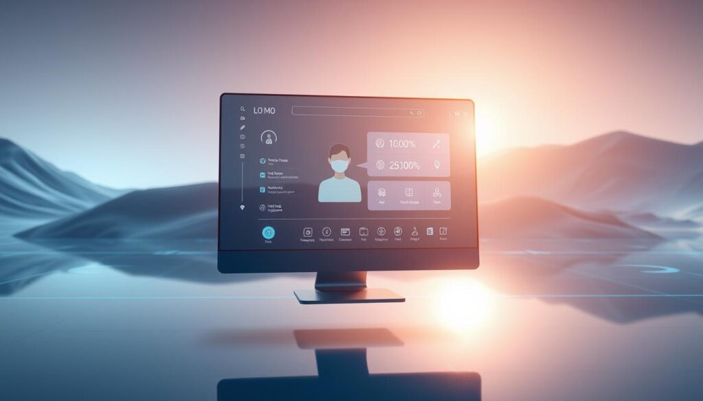 A sleek, minimalist virtual computer interface hovers in a serene, futuristic digital landscape. The display shows a dynamic AI assistant, represented by a stylized avatar, seamlessly executing a range of automated tasks. Soft, ambient lighting illuminates the scene, creating a sense of calm and efficiency. The overall impression is one of a highly advanced, intuitive, and user-friendly virtual computing experience, perfectly suited to showcase the capabilities of a powerful AI-driven digital assistant.