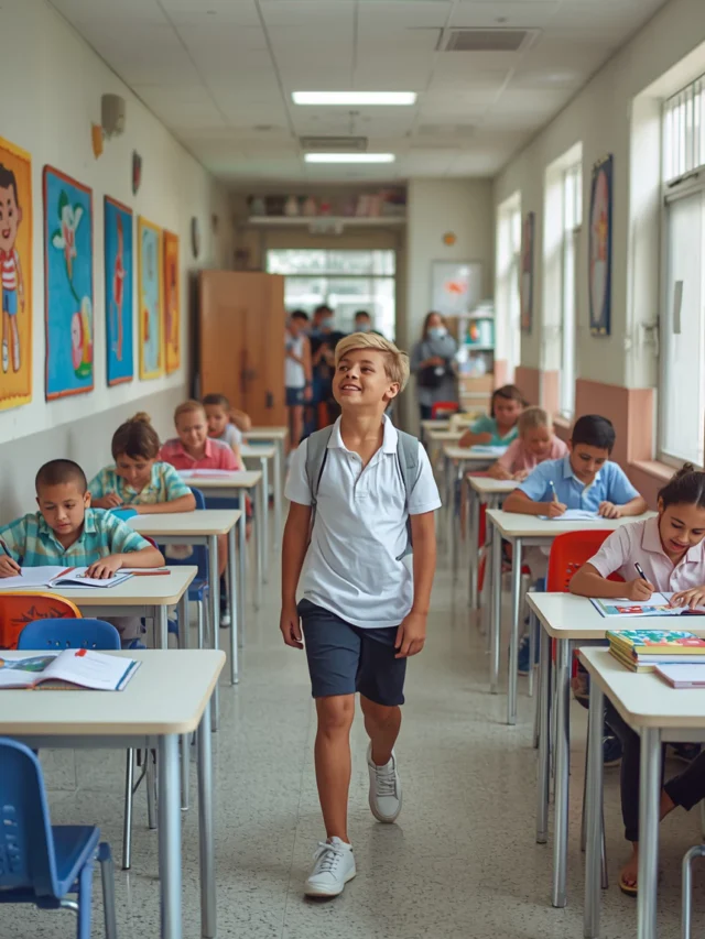 Story Jornada de um aluno na escola em tempo integral